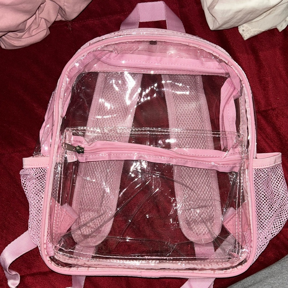 Amazon Pink Clear Kids Backpack